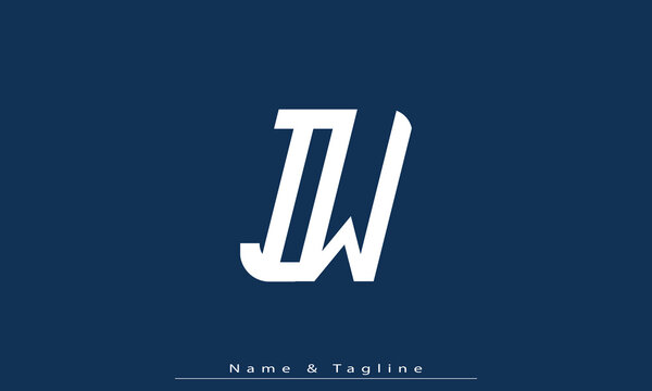 Alphabet letters Initials Monogram logo IW , WI