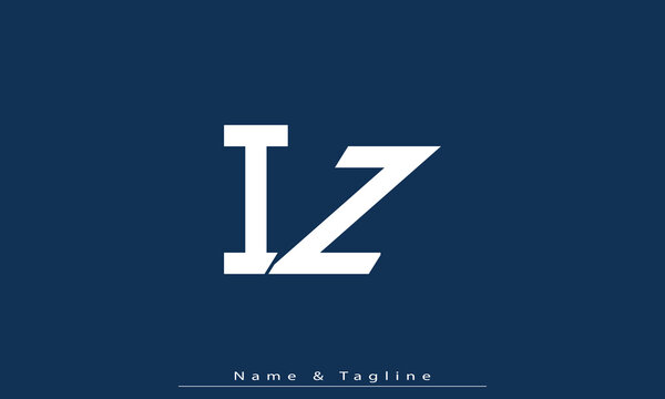 Alphabet letters Initials Monogram logo IZ , ZI