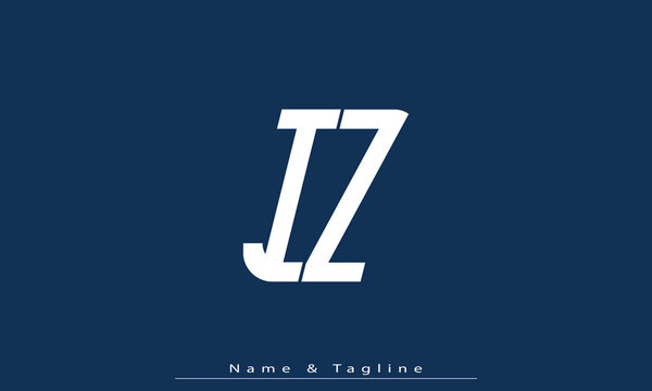 Alphabet letters Initials Monogram logo IZ , ZI