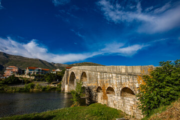 Wall Mural - Arslanagic Bridge on Trebisnjica River in Trebinje, Bosnia And Herzegovina