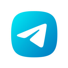 Poster - White paper plane on blue background