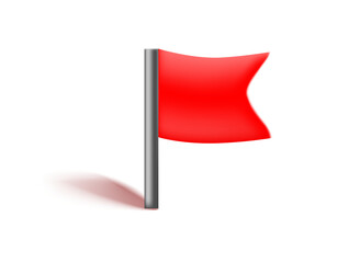 Aufkleber - Red flag on a red backgrond.