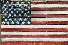 Painted Rustic American Flag