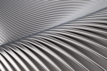 Poster - Abstract Metal Chrome Silver Shiny Texture Background. 3d Rendering