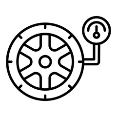 Wall Mural - Tire Maintenance Icon Style