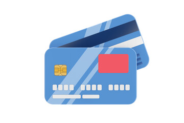Poster - Online Payment Concept. Abstract Cartoon Style Credit Card. 3d Rendering