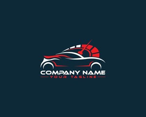 Wall Mural - Car Premium Concept Logo Design. Creative and Modern Car Premium Concept Vector Illustration.