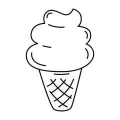 Poster - Line ice cream icon.