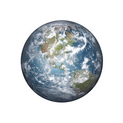 Wall Mural - 3D rendered Planet Earth from space in full daylight, with North and South American continents.