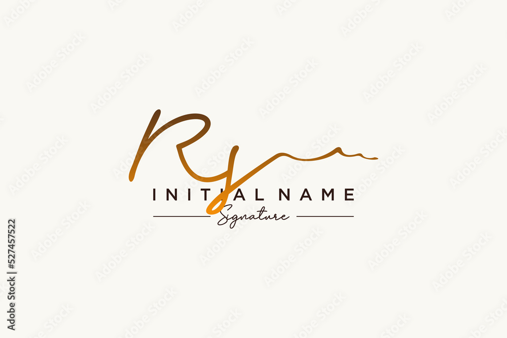 Initial RS signature logo template vector. Hand drawn Calligraphy ...