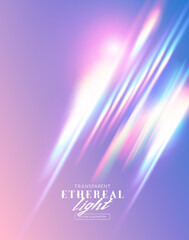 Wall Mural - ethereal lens rainbow light streak transparent effect. vector illustration.