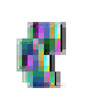 Isolated transparent abstract glitch art  element.