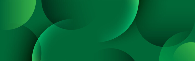 Poster - circle geometrical green banner abstract screen design background