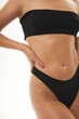 © MASTER111111 - Women fit body shape. Bra model. Plastic surgery. Female breast boobs. Attractive girl presenting her bra. Female in underwear.