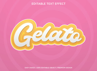 Poster - gelato text effect template use for business logo and brand