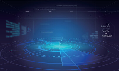 Poster - abstract science and technology concept background of futuristic sci-fi scene