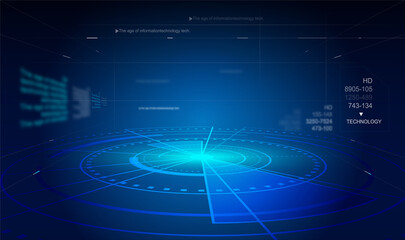 Poster - abstract science and technology concept background of futuristic sci-fi scene