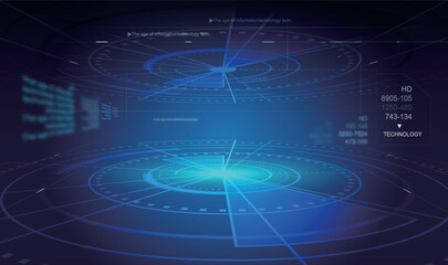 Poster - abstract science and technology concept background of futuristic sci-fi scene