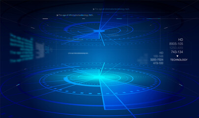 Poster - abstract science and technology concept background of futuristic sci-fi scene