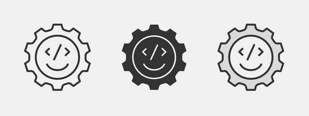 Aufkleber - Software development icon. Programming, coding logo template. Vector illustration.