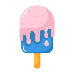 Wall Mural - ice cream on a stick icon.