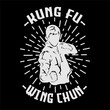 wing chun kung fu logo vector illustration perfect for logo brand or product printing