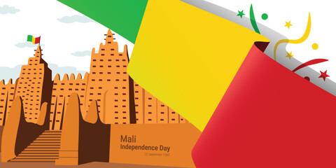 The official flag of Mali Bissau to celebrate independence day