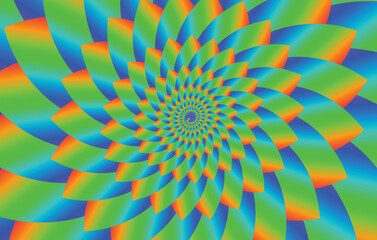 circular motion blur moving spin spiral optical illusion vector illustration