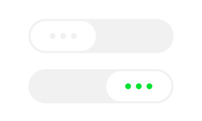 Aufkleber - On and off tumbler. User Interface template with toggle switch buttons