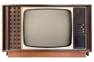 Wall Mural - Vintage television - old TV isolate for design ,retro technology