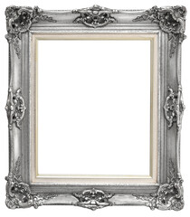 Blank of vintage metal picture frame isolate for design