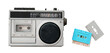 © jakkapan - vintage radio and cassette player. retro technology