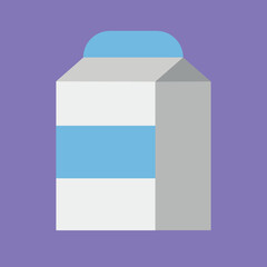 Wall Mural - Milk bag, illustration, vector, cartoon