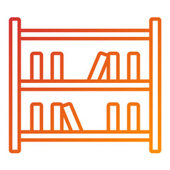 Sticker - Bookshelf Icon Style