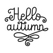 © alinart - Hello autumn hand drawn lettering phrase vector