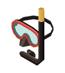 Poster - Isometric Diving Mask Icon