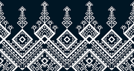 abstract ethnic pattern seamless design line white Aztec geometric background EP.2