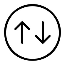Up And Down Line Icon