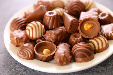 Canvas Print - assorted of fine chocolate candy
