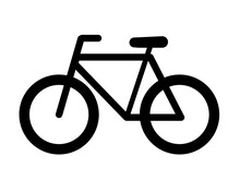 Bicycle Icon Isolated On White