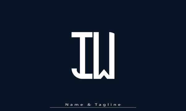 Alphabet letters Initials Monogram logo IW , WI