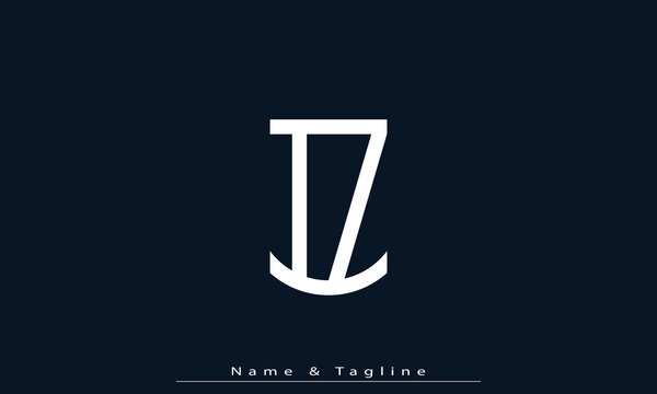 Alphabet letters Initials Monogram logo IZ , ZI