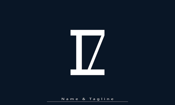 Alphabet letters Initials Monogram logo IZ , ZI