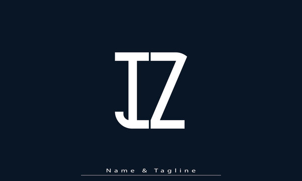 Alphabet letters Initials Monogram logo IZ , ZI