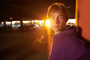 Wall Mural - teenage boy on street