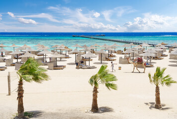 Wall Mural - Landscape with three corners fayrouz beach in Marsa Alam, Egypt