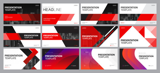 Aufkleber - set abstract business presentation cover background design template and cover page design for book magazine company profile report and social banner design concept