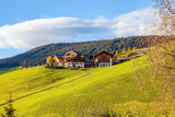 Fototapeta Las - The village in the Dolomites