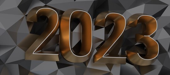 Poster - 2023 text flyer design on graphic