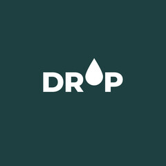 Wall Mural - Drop logotype design concept